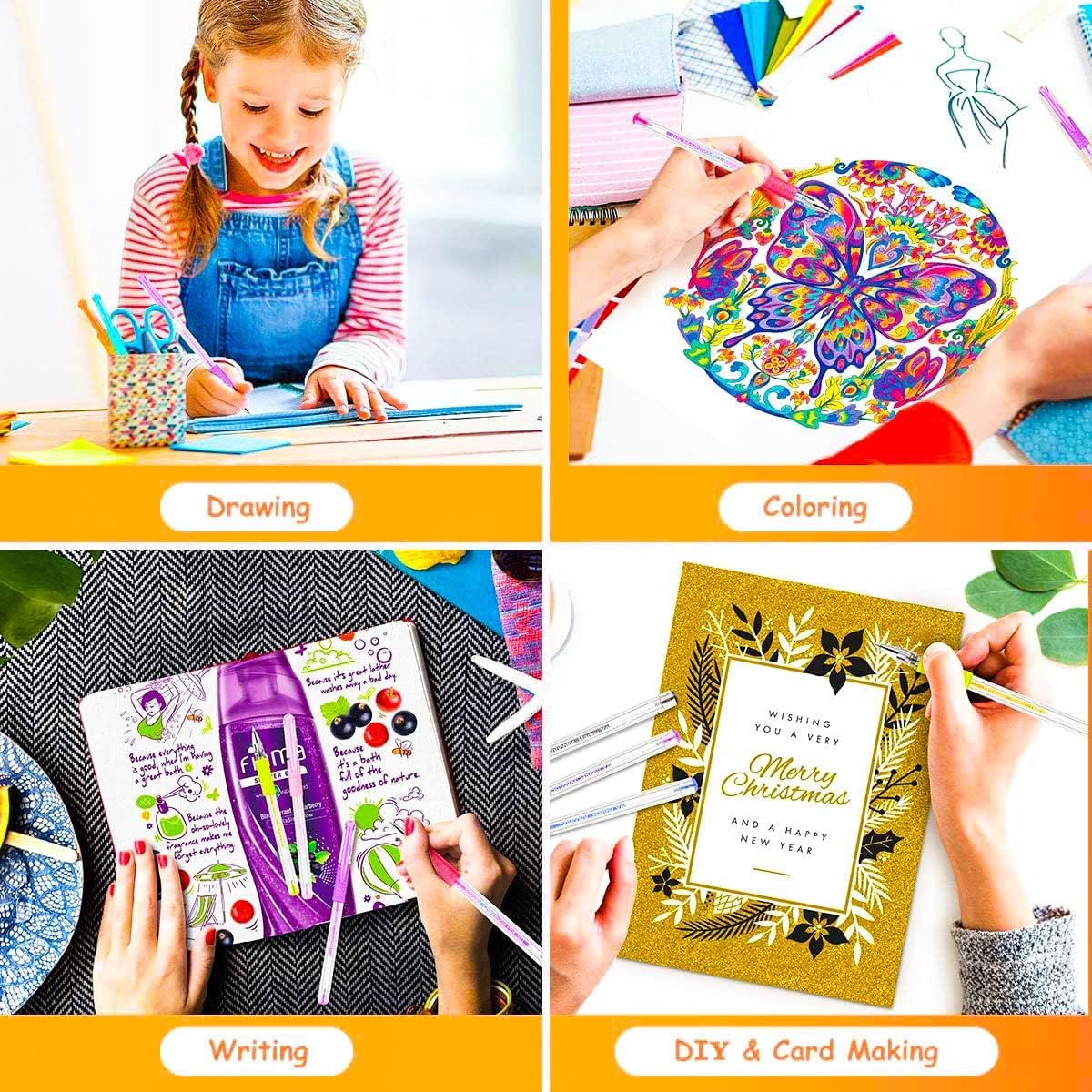 Soucolor Teen Girl Boys Gifts Trendy Stuff, Aesthetic Cute Preppy Stuff School Supplies, Deluxe 120 Pack Colored Gel Pens for Kids Adult Coloring Books, 60 Gel Pens, 60 Refills and Travel Case