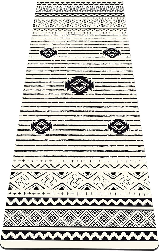 nuveti Yoga Mat Print Extra Thick TPE Non Slip Fitness Exercise Mat with Carrying Bag,72"x24" Extra Thick 6MM Exercise & Workout Mat for Yoga, Pilates Fitness and Floor Exercises