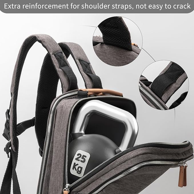 NOBLEMAN Backpack for women and Men, Business Computer Backpacks,multi-compartment storage Daypack, Water-resistent 15.6 Inch Laptop Backpack with USB,for nurse,business (Grey plus)