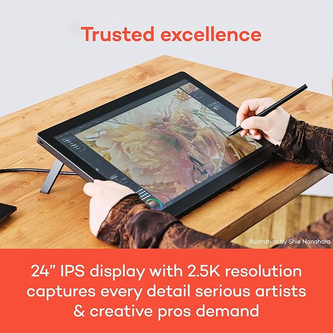 Wacom Cintiq 16 Drawing Tablet with Screen, 16 inch Display, Pro Pen 3 (Battery-Free), 100% sRGB Pen Display for Artists, Designers, Animation, Game Dev, Works with Mac, PC