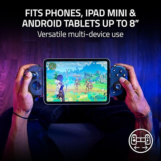 Razer Kishi V3 Pro Gaming Controller for iPhone 15 & 16, Android & iPad mini up to 8": Full Sized TMR Thumbsticks - Dual Back Buttons - Wired & Remote Play for PC - Haptics - 3 Free Months of Apple Arcade