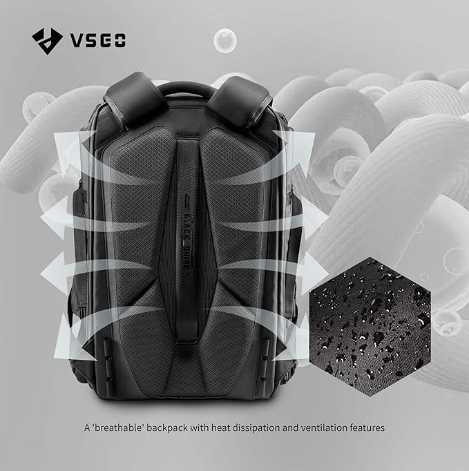 VSGO 25L Professional Camera Backpack, Extra Large Capacity, Travel & Commuting Backpack,Compatible with Canon, Fujifilm, Nikon, 17.3-Inch Laptops
