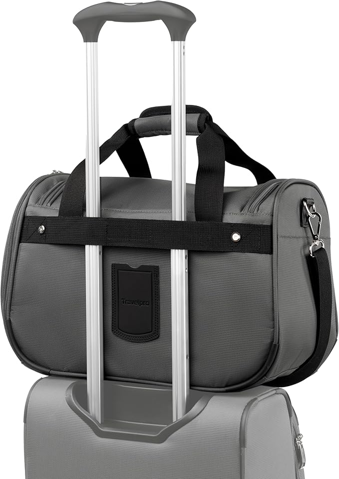 Travelpro Maxlite 5 Softside Expandable Luggage with 4 Spinner Wheels/Soft Underseat Tote, Lightweight Suitcase, Men and Women, Shadow Grey, 2-Piece Set (Tote/21)