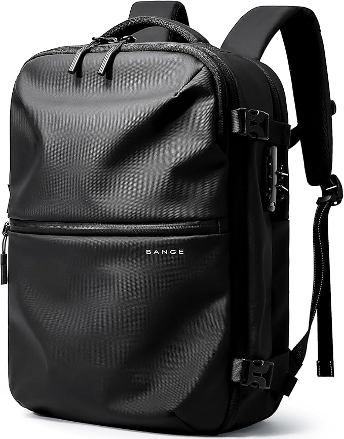 BANGE Travel Backpack with TSA lock version can hold 15.6 inch Laptop suitable Daily Commute and Overnight Flight Approved Anti-theft Bag