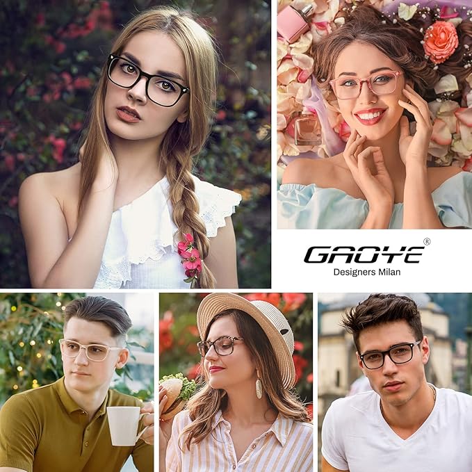 Gaoye Blue Light Glasses for Computer & Gaming - Anti UV Ray Lenses, Scratch-Resistant & Comfort Fit