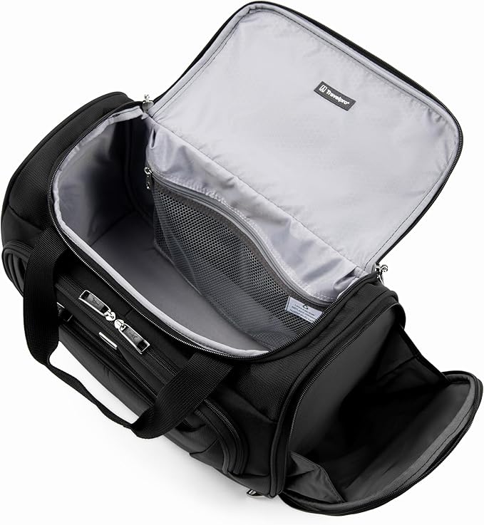 Travelpro Maxlite 5 Softside 2pc Set Expandable Carry On Luggage with 4 Spinner Wheels/Soft Underseat Tote, Lightweight Suitcase, Men and Women, Black