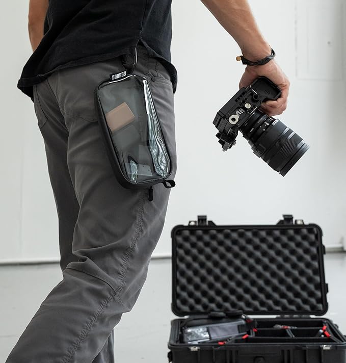 GOBAGS NEO Production Zipper Bags - Electronics & Camera Accessories Bag - Cable organizer, Gear Accessory Pouch, Travel Camera Essentials (Extra Small, Black)