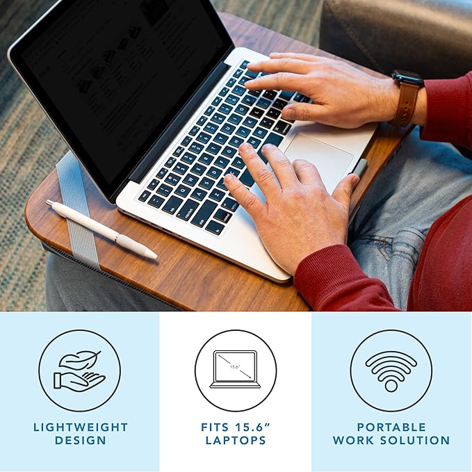 LAPGEAR Designer Lap Desk 2-Pack with Storage Basket, Phone Slot & Device Ledge – Arrow Stripes – Fits Laptops up to 15.6" – Style No. 70411