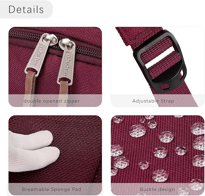 abshoo Basic Classical School Backpack For Middle High School Water Resistant Bookbag College Travel Daypack (Wine Red)