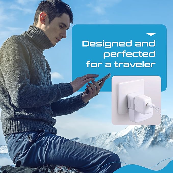 Ceptics Switzerland Travel Adapter Plug with Dual USA Input - Power - Type J (3 Pack) - Ultra Compact - Safe Grounded Perfect for Cell Phones, Laptops, Camera Chargers and More (CT-11A)