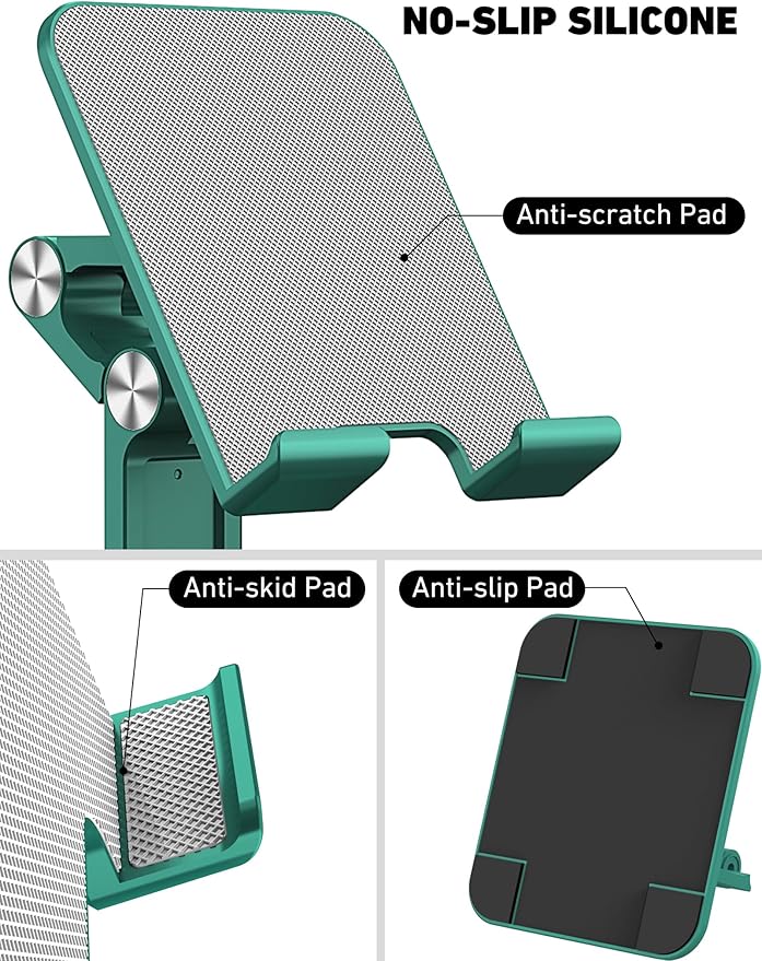 OCYCLONE Tablet Stand Compatible with iPad Holder for Desk, FoldableTablet Holder Portable Monitor Stand - Green