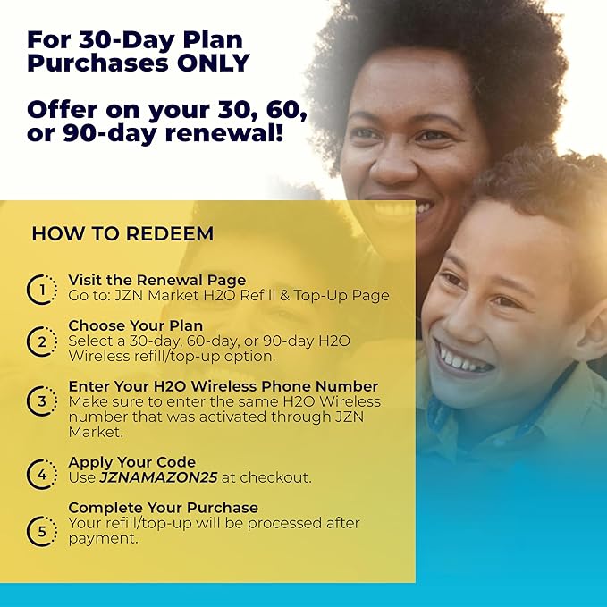 H2O Wireless 30-Day USA Physical Prepaid SIM Card with 3GB High-Speed 4G LTE/5G Data & 2GB Mobile Hotspot, Unlimited Data, Talk & Text to 70+ Countries, Triple-Cut US SIM Card for Cell Phones