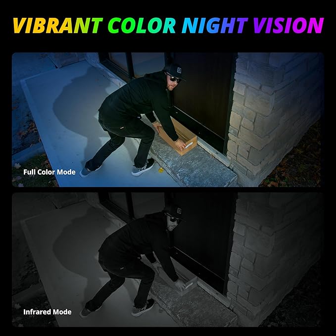 Defender AI Powered 3K+ Guard WiFi Tri-Lens PTZ Plug-in Power Outdoor Security Camera, 3-in-1 360°Smart View Camera, 8X Zoom, Human/Vehicle AI Detection, Blue/Red LED, WiFi 6, Works w/Guard App