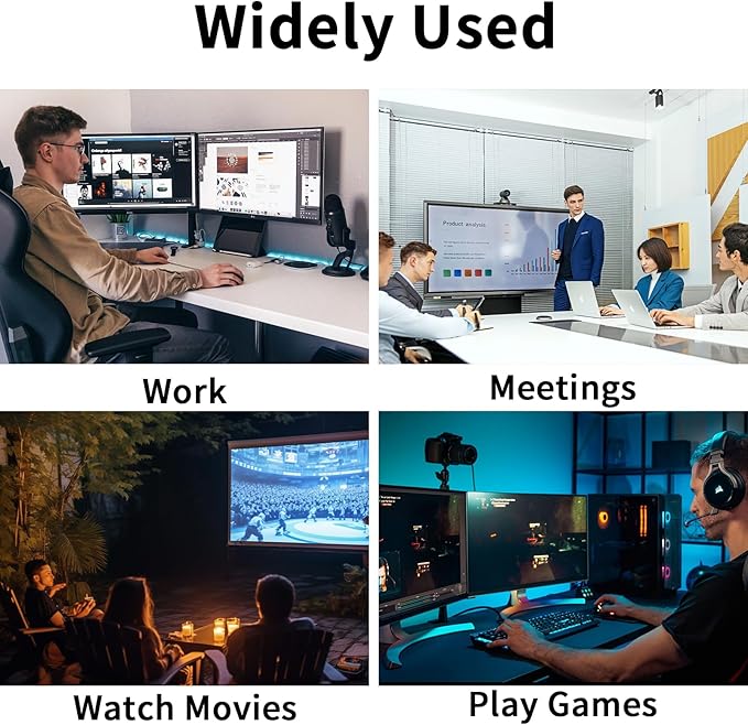 USB C to Dual HDMI Adapter, 4K@60Hz Type-C to HDMI Splitter for Dual Monitors Extend Display for MacBook Pro/Air, Dell XPS 13/15/17, HP, Lenovo, Samsung Galaxy, Surface Type C Laptop