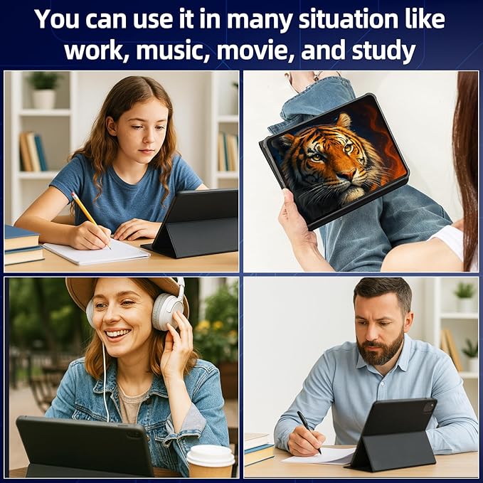 11 inch Tablet, Android 14 Tablet, Android Tablets with Case, Octa-core MTK8781, 20GB (8+12)+128GB, 2.4K HD Touchscreen, 8000mAh Large tableta with Wi-Fi 6, BT 5.2, GPS, Google Tablets for Adults