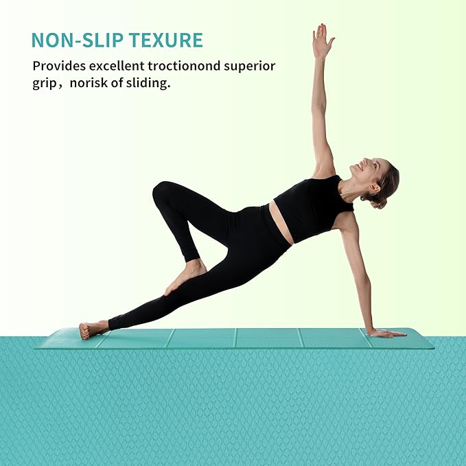 PROIRON Foldable Yoga Mat 0.24"/0.16" for Home Workout & Travel, Non Slip Travel Yoga Mats with Carry Bag, Packable Yoga Mat for Home Gym, Pilates, Fitness,Stretching