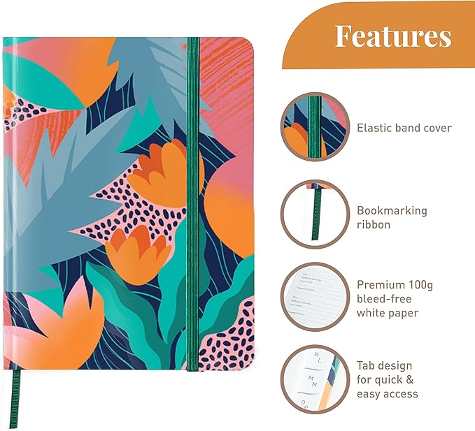 Rileys & Co. Password Book with Alphabetical Tabs, Password Keeper, Password Books for Seniors, Password Notebook for Internet Login, Website, Username (8 x 6 Inches, Floral)