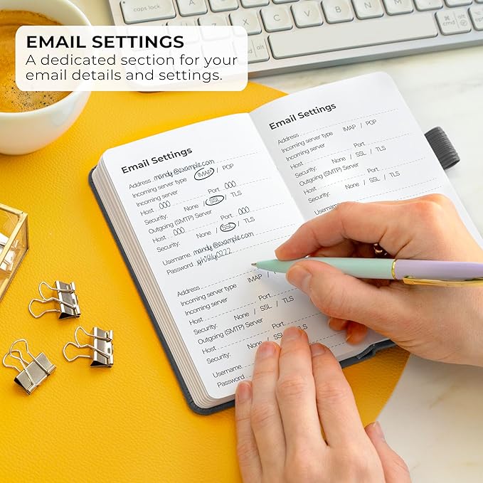 Clever Fox Password Book – Alphabetized Internet Address & Password Organizer – Computer & Website Password Keeper Notebook – Log-In Password Journal – Pocket, 6.2x3.5″, Hardcover (Mystic Gray)