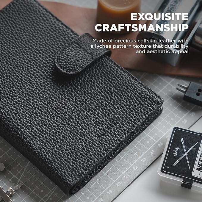 VULKIT Leather Passport Travel Wallet for 2 Passports Slim Double Passport Holder RFID Blocking with ID Window for Women or Men