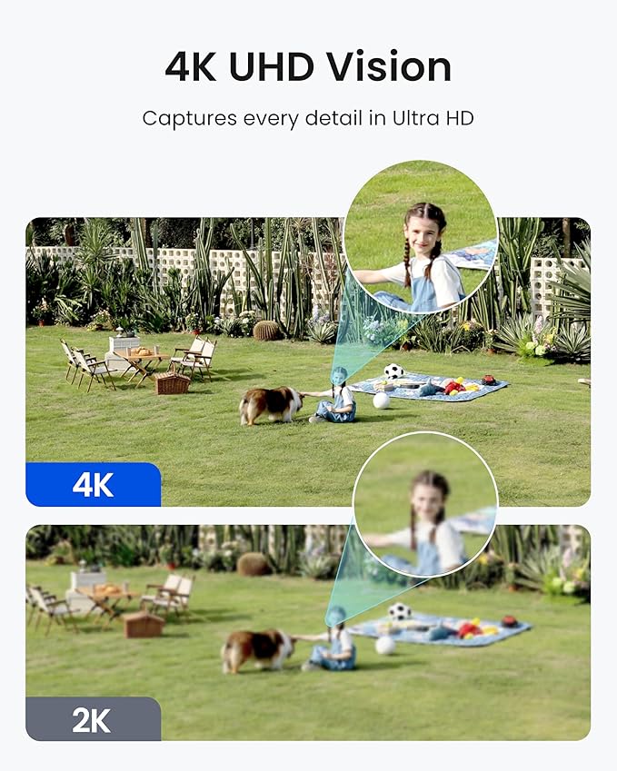 REOLINK Argus 4 Pro 4K Solar Camera Outdoor Wireless, Dual-Lens 180° View for Home Security, ColorX Night Vision, No Subscription, Smart Detection, Local Storage, Wi-Fi 6, Home Hub Compatible