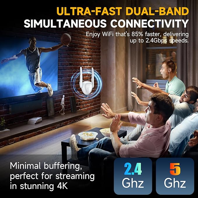 2026 Mesh AX3000 WiFi 6 Extender Signal Booster for Home, Range up to 20K+ Sq.Ft, 3000Mbps Wireless Internet Repeater, Dual Band Signal Amplifier with Gigabit Ethernet Port, 10X Faster WiFi Extender