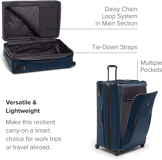 TUMI - Aerotour 4 Wheel Expandable Luggage - Men's and Women's Lightweight Business and Leisure Travel Suitcase - 31" Extended Trip Expandable Packing Case, Navy