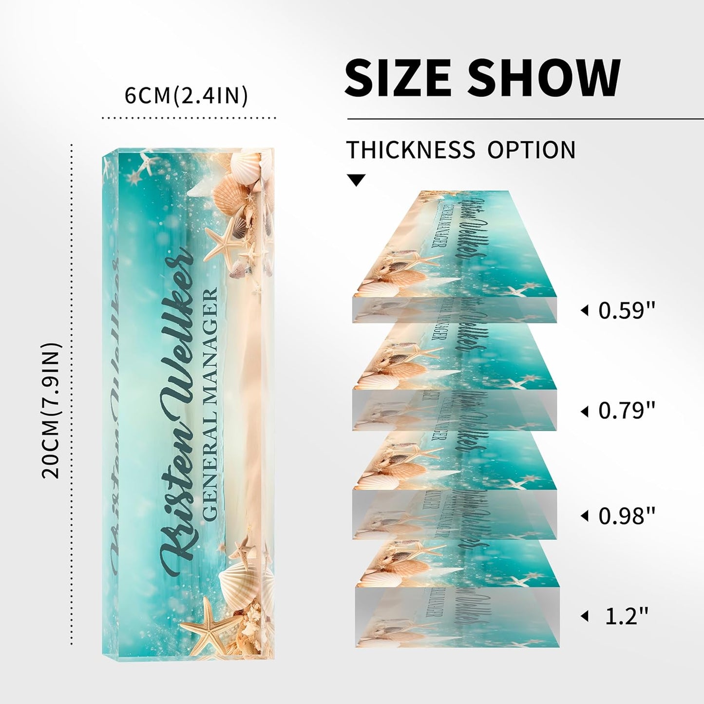 Desk Name Plate Personalized, Name Plate for Desk, Custom Office Desk Decor Office Gifts for Women Men, Acrylic Desk Accessories Employee Appreciation Gifts for Boss, Manager, Teacher, Nurse