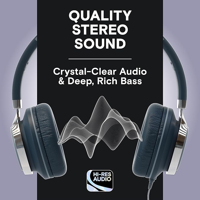 ARTIX CL750 USB C Wired Headphones with Mic & Volume Control Noise Isolating for iPhone 15-17, Samsung Computer Earphones Wired, On-Ear with Wire, Plug in and Play