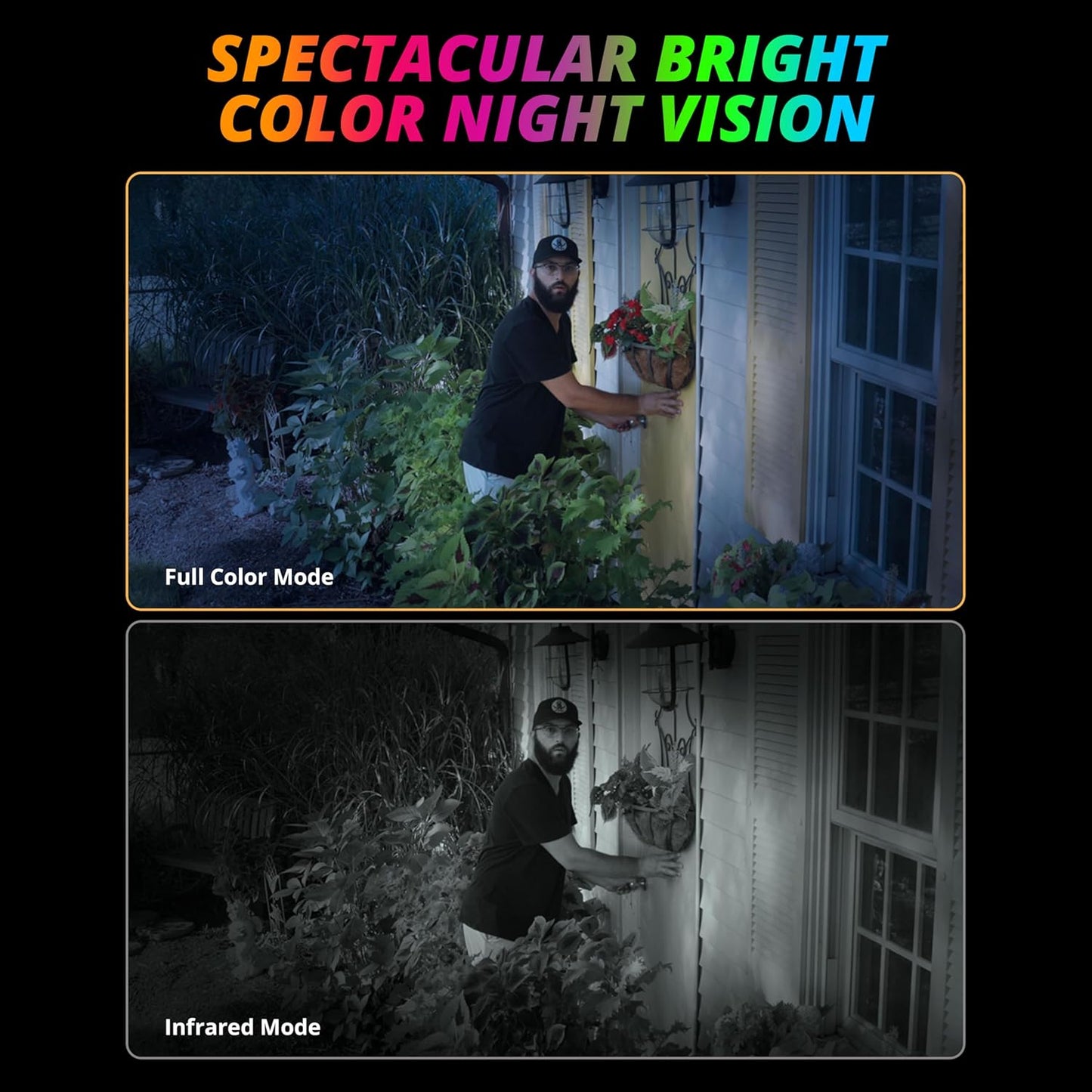 Defender GO 2K AI Powered Plug-in Indoor/Outdoor Home Business, Pet, Baby Camera, AI Detection, Dual Band Connection, Spotlight/Siren, Color Night Vision, 2-Way Talk, Works w/ClearVu App, 4 Pack