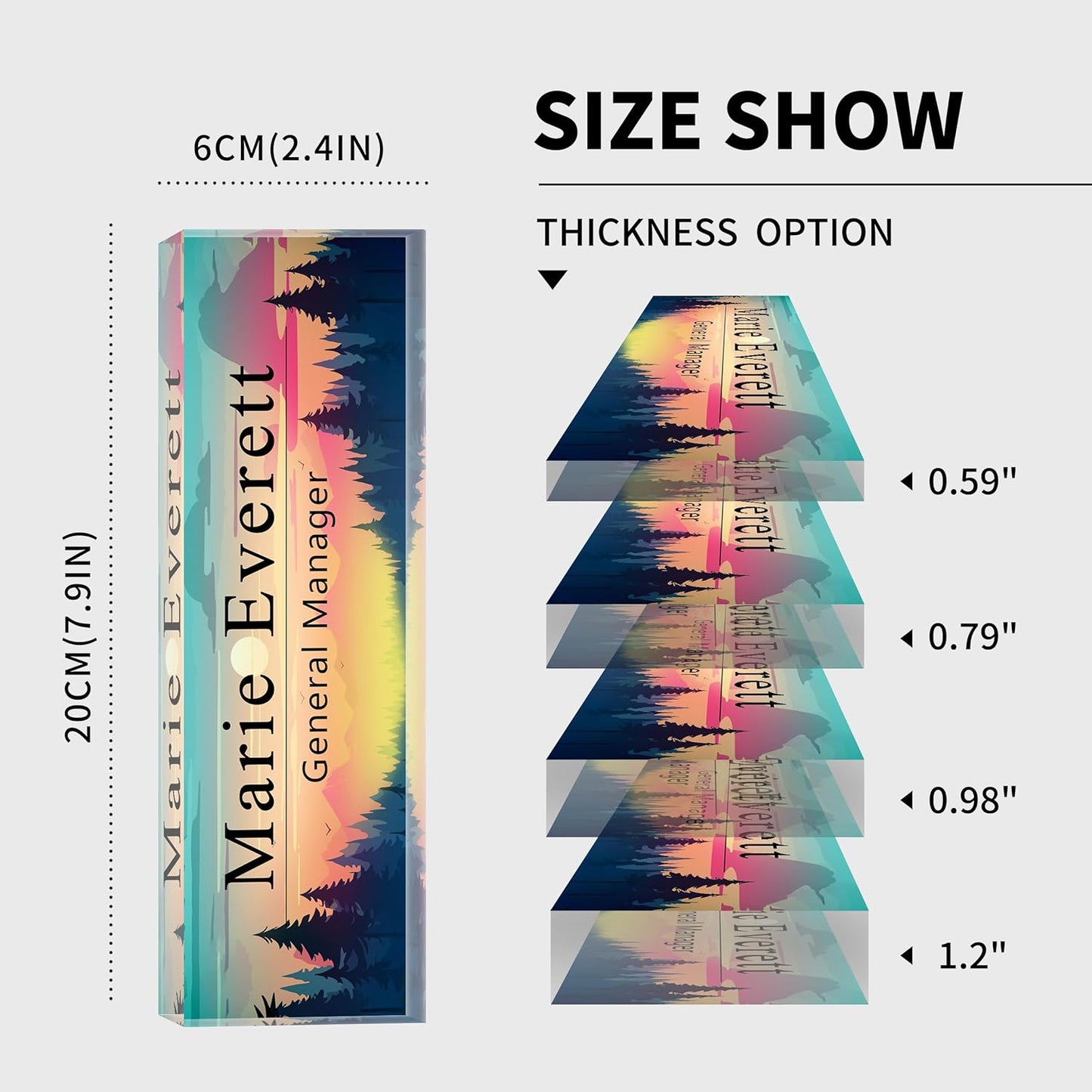 Custom Name Plate for Desk | Personalized Desk Name Plate | Personalized Boss Employee Appreciation Gifts | Acrylic Name Plate Office Desk Accessories