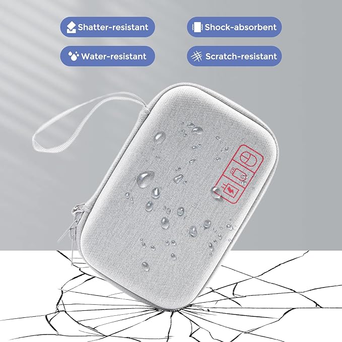 ProCase Hard Travel Electronic Organizer Case for MacBook Power Adapter Chargers Cables Power Bank Apple Magic Mouse Apple Pencil USB Flash Disk SD Card Small Portable Accessories Bag