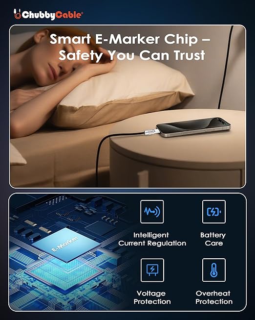 chubbycable Chubby 2.0 Fast Charging Cable Durable Soft Silicone USB C Cable 120W Extra Thick Charger Cord Compatible with iPhone 17-15 Series iPad, Desert, USB-A to Type-C, 3.3 FT