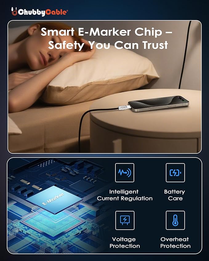 chubbycable Chubby 2.0 Fast Charging Cable Durable Soft Silicone USB C Cable 120W Extra Thick Charger Cord Compatible with iPhone 17-15 Series iPad, Chocolate, USB-A to Type-C, 16.4 FT