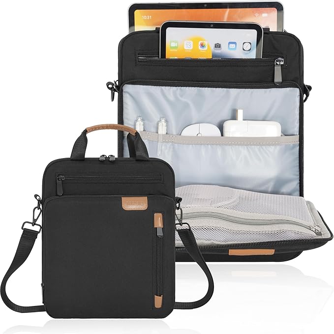 12.9 Inch Tablet Sleeve Bag, Padded Protective Carrying Case for iPad Pro M4 & Air M2 2024, Samsung Galaxy Tab S9 FE+/S9+/S8+/S7 FE/S7+ 12.4" 2022/2023, Surface Laptop Go 12.4"