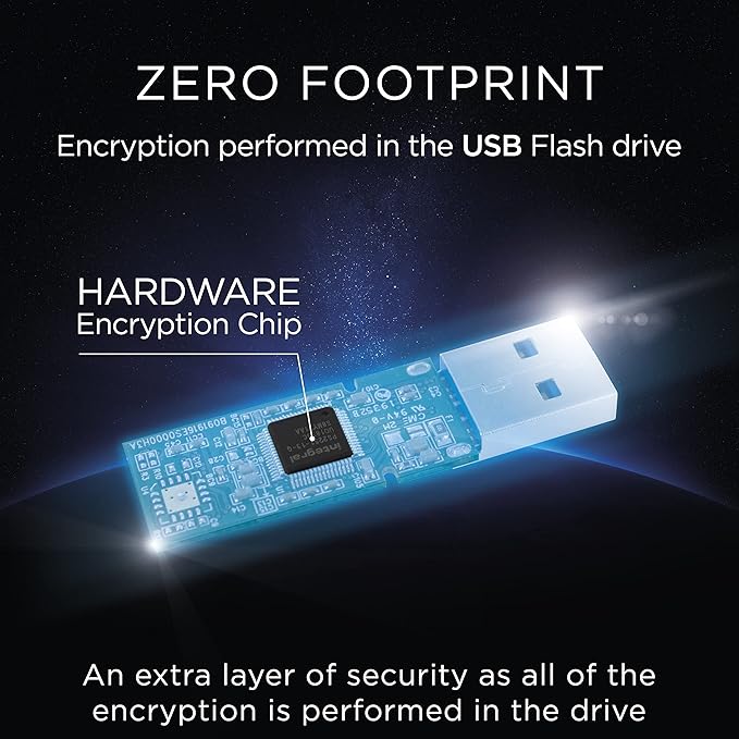 Integral 64GB Crypto-140-2 256-Bit Hardware Encrypted 3.0 USB Secure Flash Memory Drive - Certified to FIPS 140-2 Level 3, Brute-Force Password Protection & Rugged Triple-Layer Waterproof Design