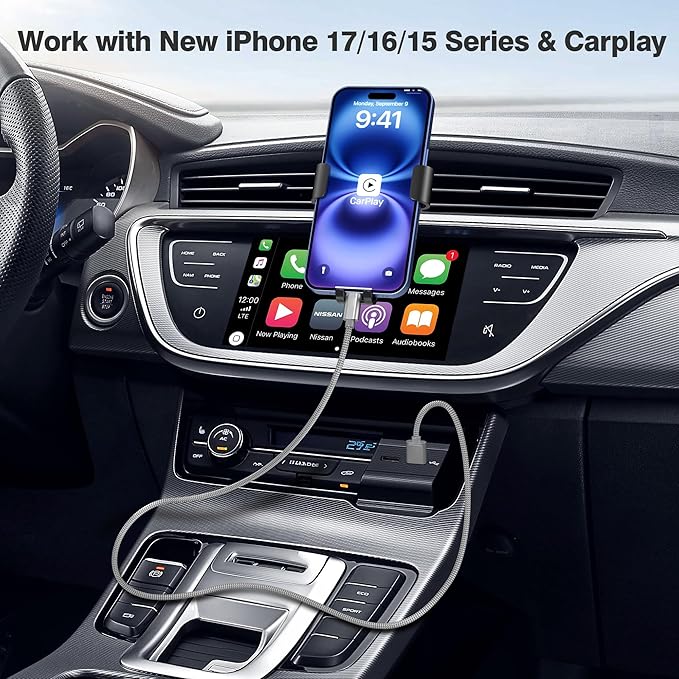 Elebase iPhone 17 16 Pro Max Charging Cable 1.5/3.3/6.6FT 3Pack,USB A to Type C Car Charger Cord,USBC Carplay Cable for New Apple iPad 10 Mini 8 Air 7,Airpods,Samsung Galaxy S25 S24 Ultra,Z Flip Fold