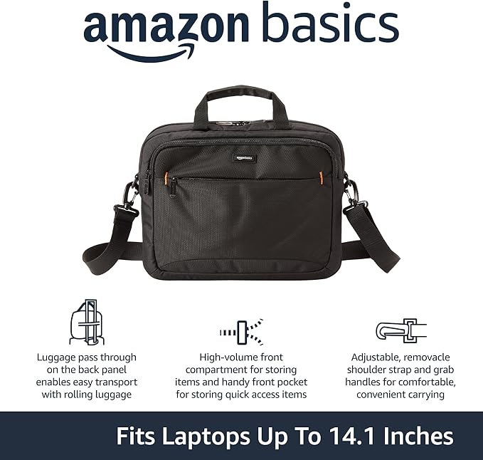 Amazon Basics 14-Inch Tablet Bag, Black