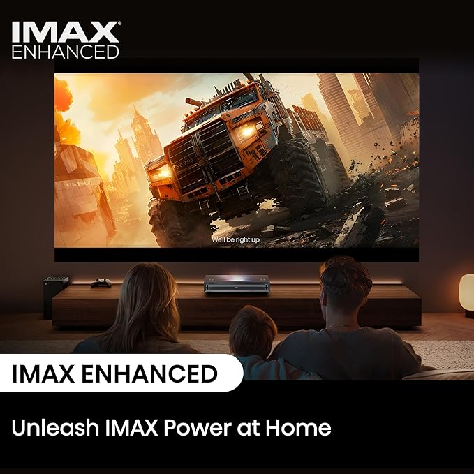 Hisense PX3-PRO Ultra Short Throw Triple Laser Projector, 4K UHD, 80” – 150”, 3,000 Lumens, 3000:1 Contrast, Dolby Vision & Atmos, IMAX Enhanced, 240 High Refresh Rate, Google TV, Designed for Xbox