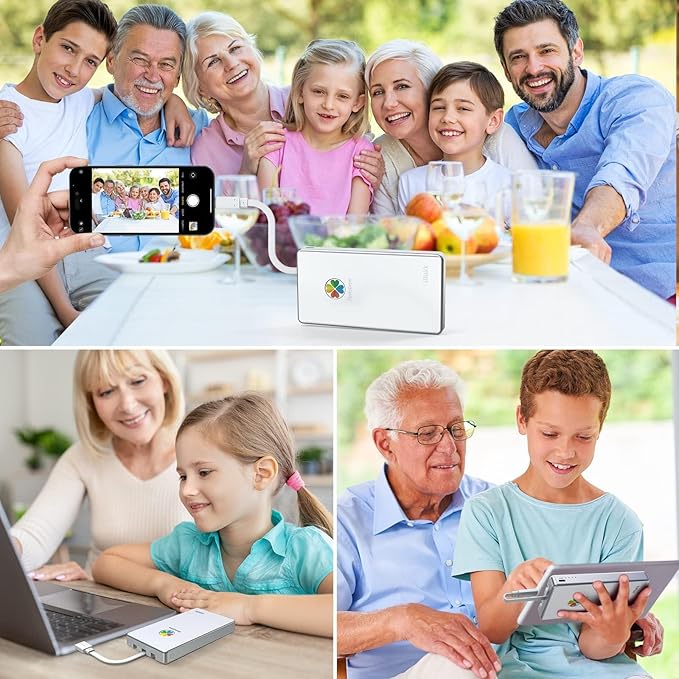 iDiskk 4TB App-le Certified External Hard Drive for iPhone iPad (iPhone /17/16/15/14/13/12/11/X) Android Mobile,MacBook and Windows PC, Photo Storage Photo Stick Drive to Backup Photos/Videos,Files