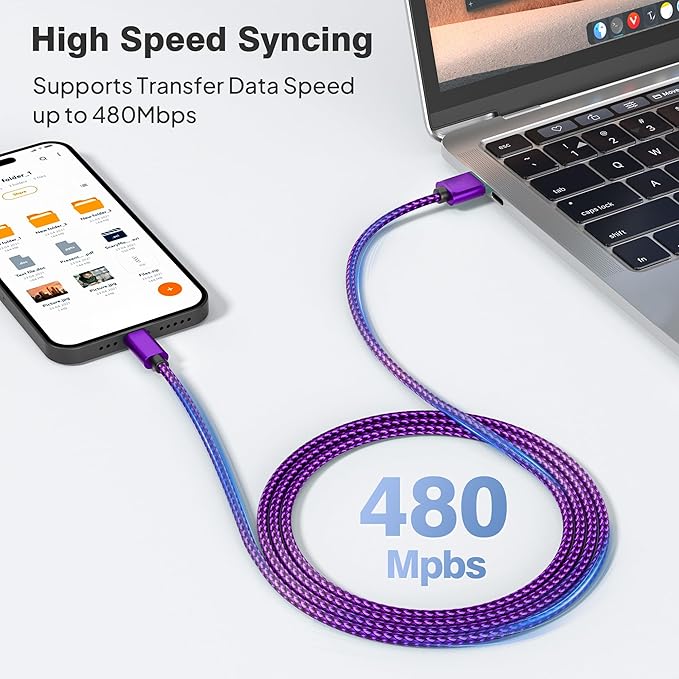 Elebase for Airpods Pro 3 Charging Cord 1.5/3.3/6.6FT,Multi Length USB A to USBC Type C Charger Cable for Apple Airpods 4 4th Generation,AirPod Pro 2 2th 3th,iPhone 17 Air 16 16e 15 Pro Max Plus