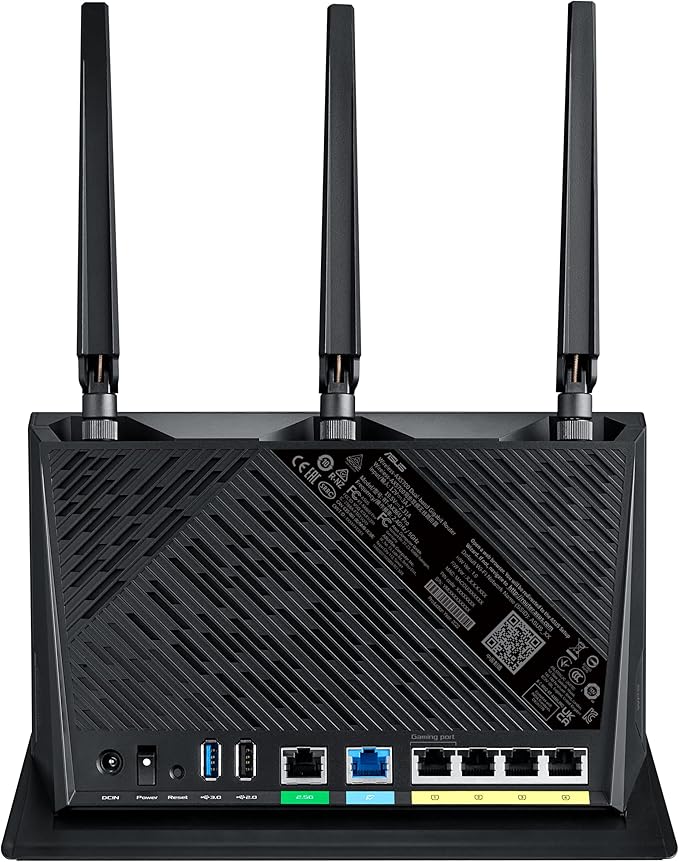 ASUS RT-AX86U Pro (AX5700) Dual Band WiFi 6 Extendable Gaming Router, 2.5G Port, Gaming Port, Mobile Game Mode, Port Forwarding, Subscription-free Network Security, VPN, AiMesh Compatible