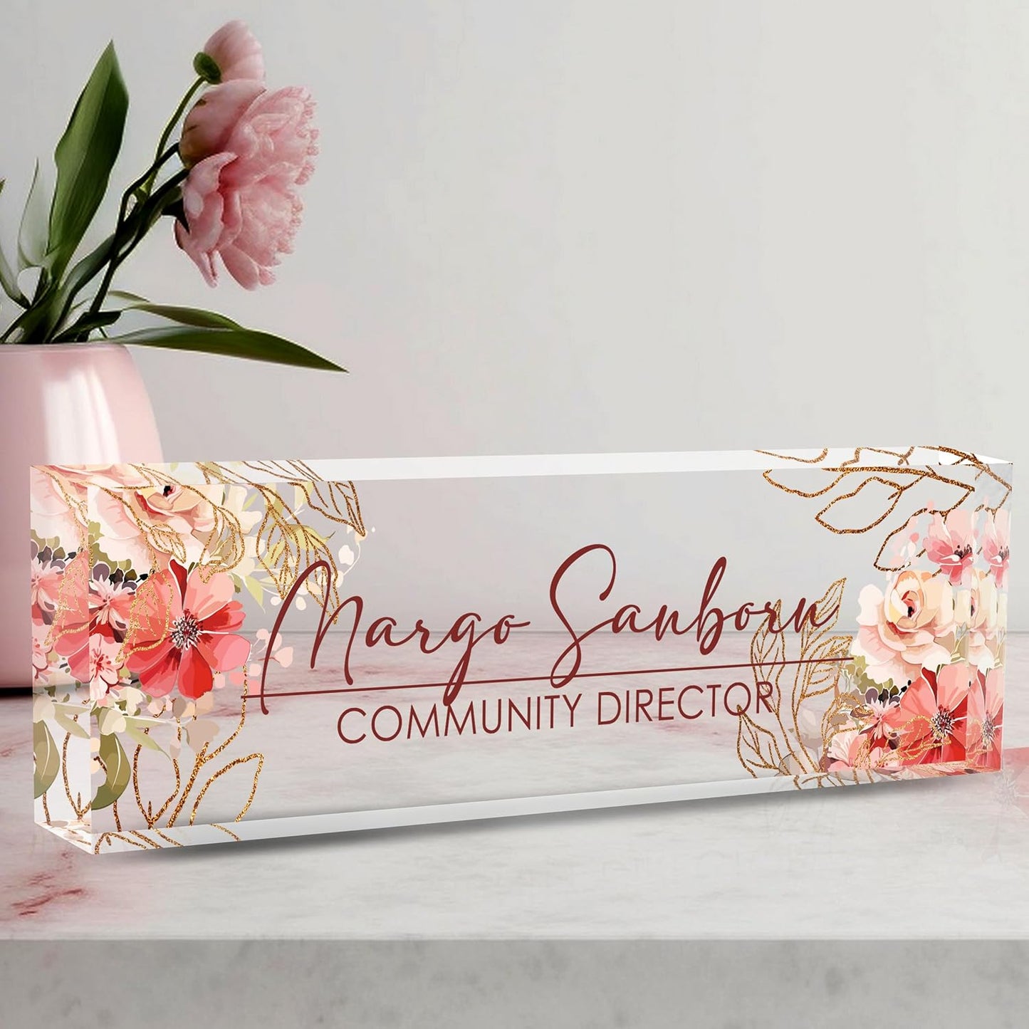Custom Name Plate for Desk Desk Name Plate Personalized, Office Desk Decor for Women & Men, Employee Appreciation Gifts The Office Gifts for Boss, Manager, Teacher, Nurse, Lawyer