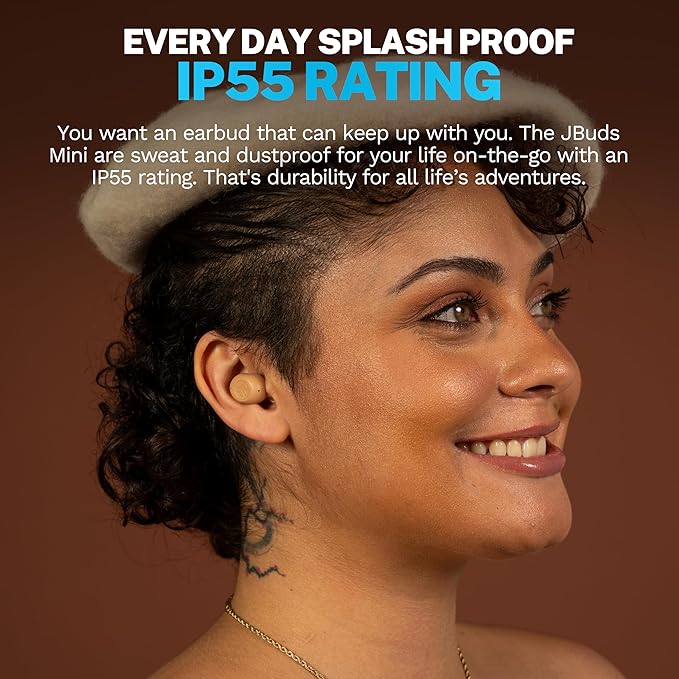 JLab JBuds Mini Tones True Wireless Bluetooth Earbuds + Charging Case, (728 N), IP55 Sweat and Dust Proof, Bluetooth Multipoint, Be Aware Audio, 3 EQ Sound Settings, Crystal Clear Calls