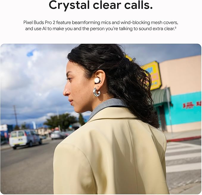 Google Pixel Buds Pro 2 - Wireless Earbuds with Active Noise Cancellation – Bluetooth Headphones - Porcelain