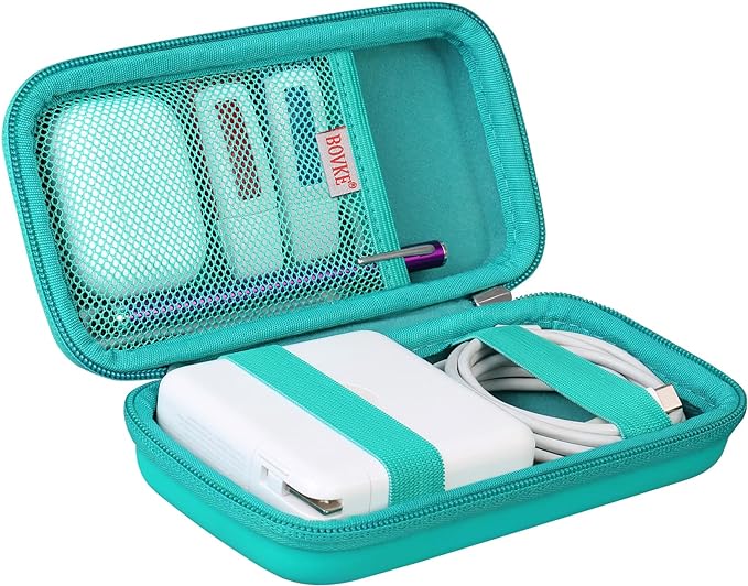 BOVKE Travel Cable Organizer Hard Protective Case