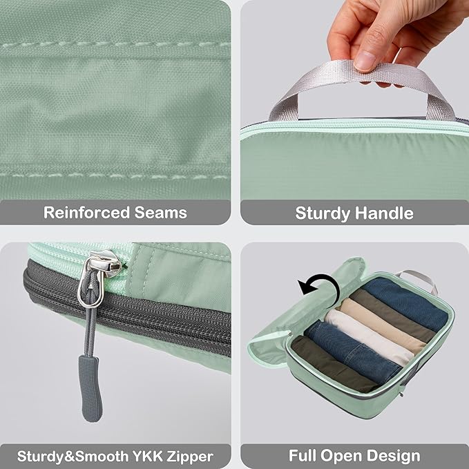 Cipway Compression Packing Cubes, Ultralight Luggage Organizer Bags, Travel Essentials for Carry on Suitcase (3 Piece,Sage Green)