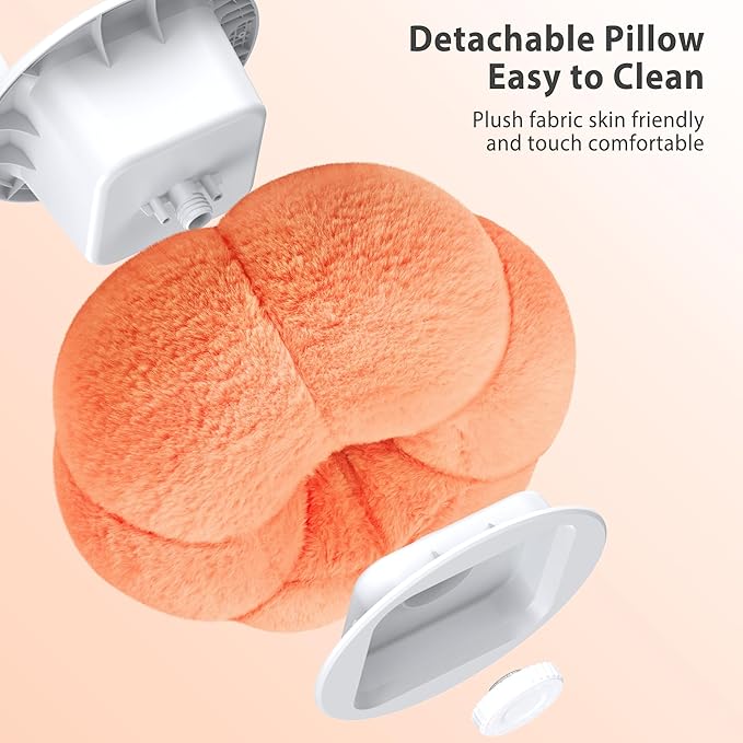 CreaDream Pumpkin Tablet Pillow Stand Holder for Kindle iPad, Adjustable Phone Pillow Stand for Lap Bed with Detachable Snack Bowl, Compatible with 4.7"-13" Tablet, iPad, iPhone, Samsung Tabs, Kindle