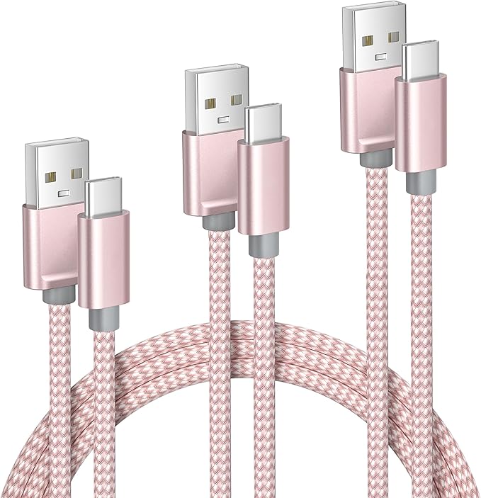 Elebase iPhone 17 16 Pro Max Charging Cable 1.5/3.3/6.6FT 3Pack,USB A to Type C Car Charger Cord,USBC Power Cable for New Apple iPad 10 10th Mini 8 8th 7 7th Air 5 5th 6 6th Airpods 4 4th Generation