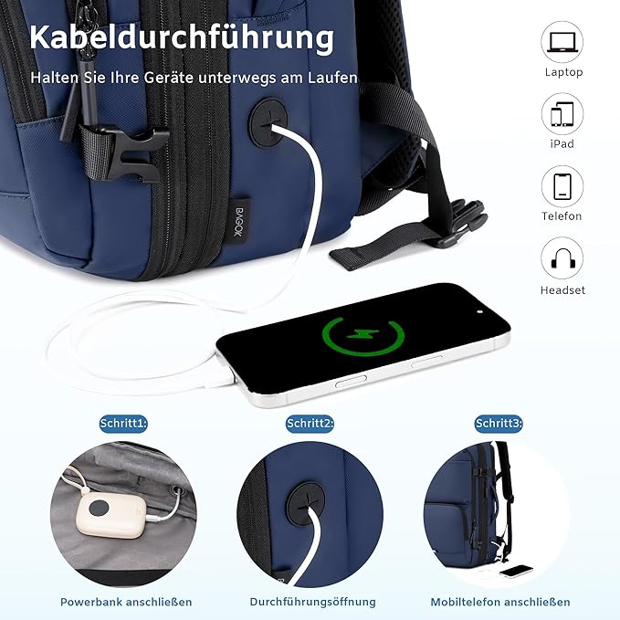 Carry On Travel Backpack, 35L-40L Expandable Extra Large Airline Approved,Lightweight Daypack for Men and Women