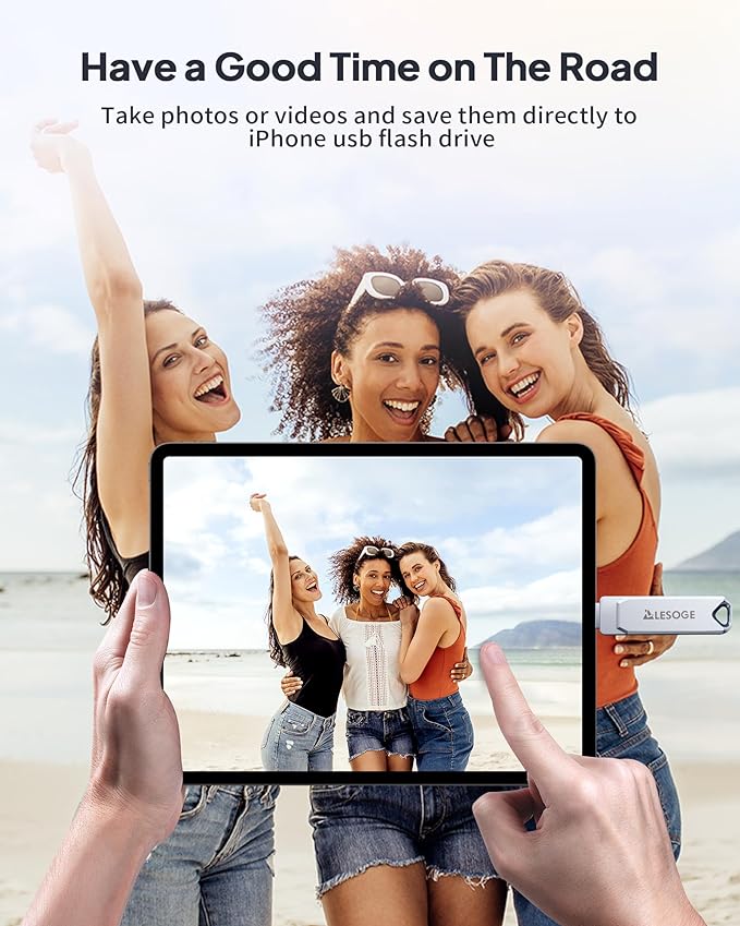 MFi Certified Flash Drive 512GB Thumb Drive USB Memory Stick High Speed External Storage Jump Drive USB Stick Photo Stick for iPhone/iPad/Android/PC and More Devices